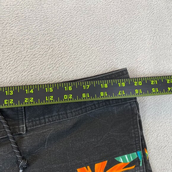 Tony Hawk Mens Swim Board Shorts Size 36 Black Tropical Swimwear Lace Up Casual - Picture 5 of 14